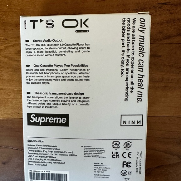 Supreme/ITS OK Too Cassette Tape Player - Picture 5 of 5